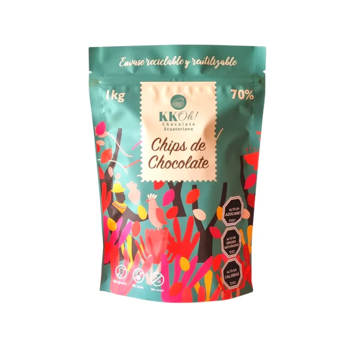 Chips de chocolate 70% cacao 250gr Kkoh