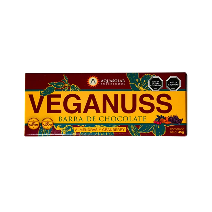Barra de chocolate Veganuss unidad Aquasolar