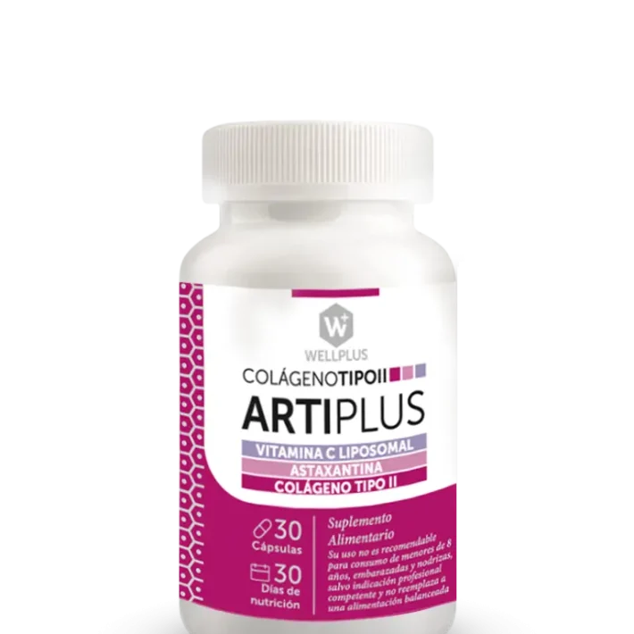 Artiplus vitamina c liposomal astaxantina colágeno tipo II 30 cápsulas wellplus