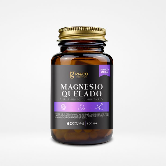 Magnesio Quelado 90 cápsulas vegetales RiandCo
