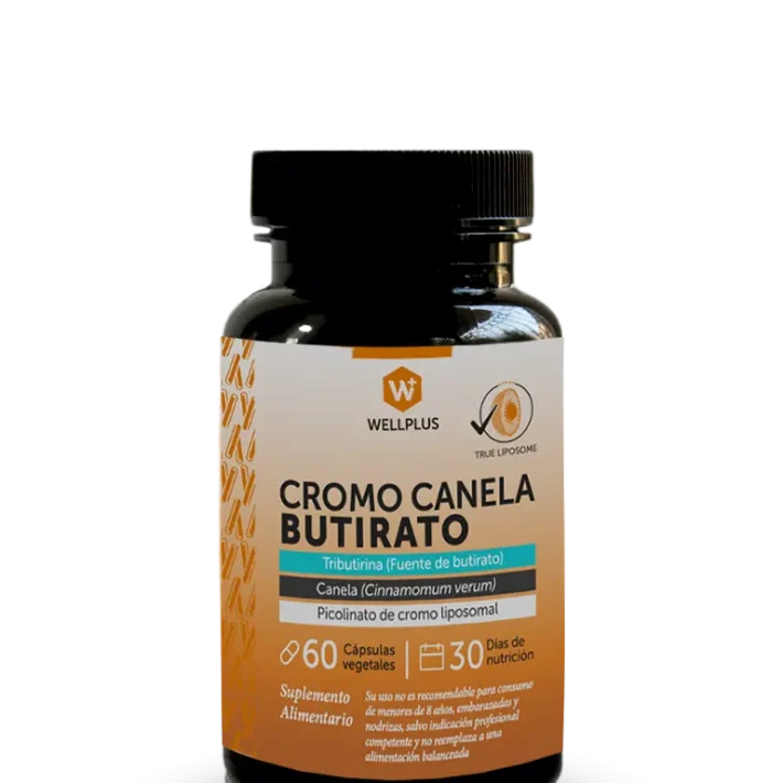 Cromo Canela Butirato 60 cápsulas Wellplus