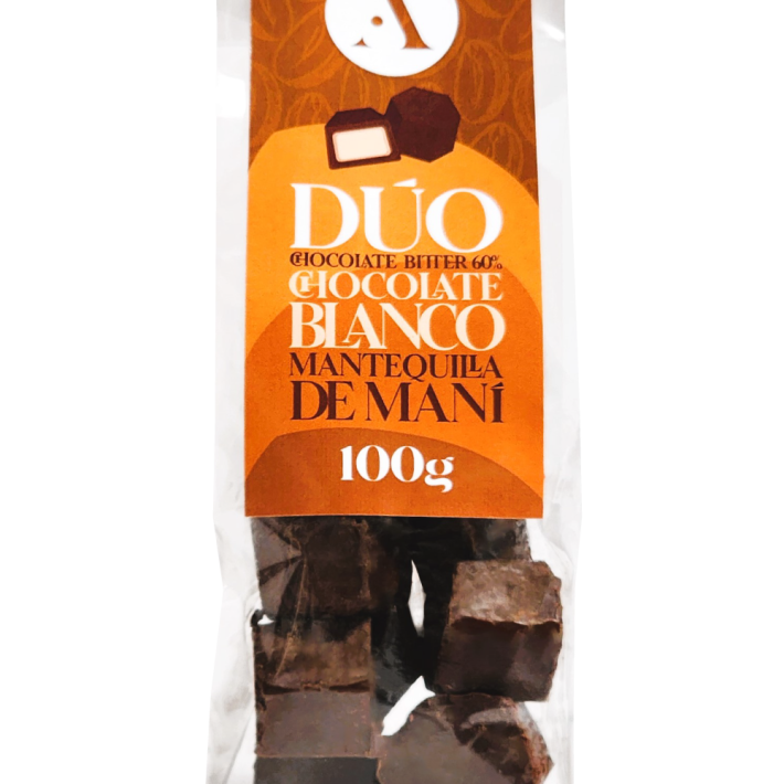 Chocolate Dúo – Bitter 60% y Chocolate Blanco Fino con Mantequilla de Maní