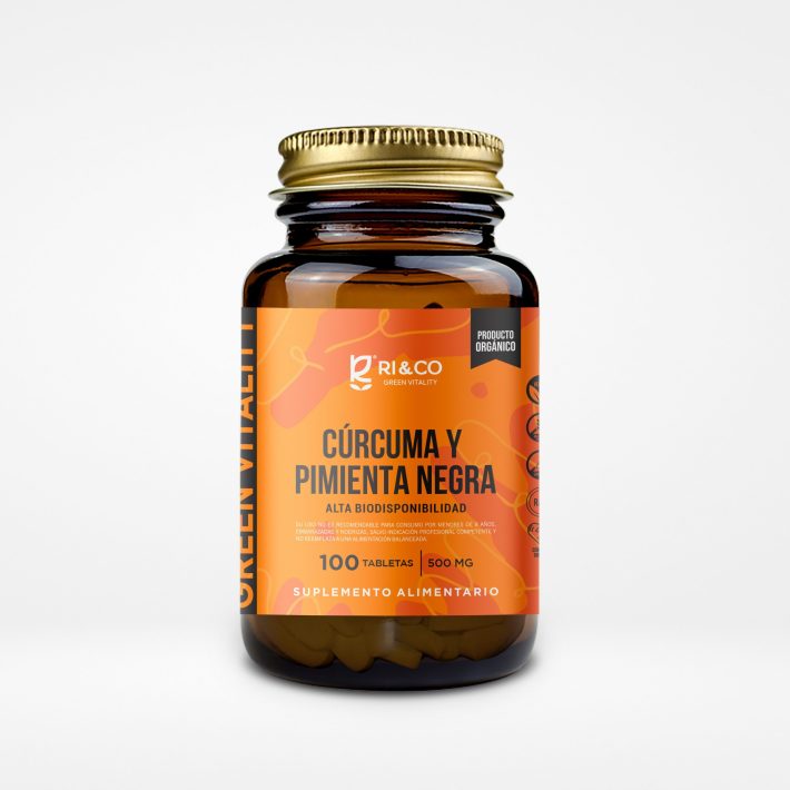 Curcuma + Pimienta 100 tabletas RiandCo