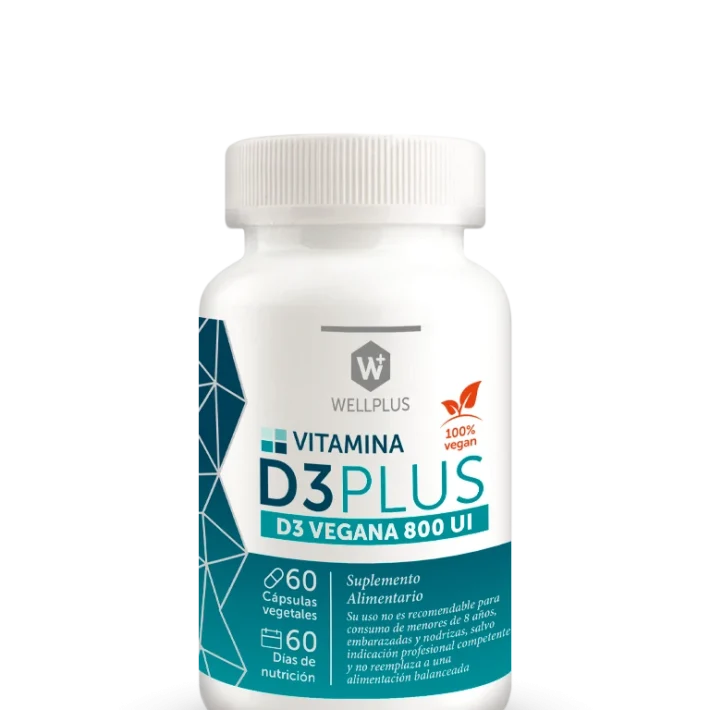 Vitamina D3 Plus Vegana 60 Cápsulas Wellplus