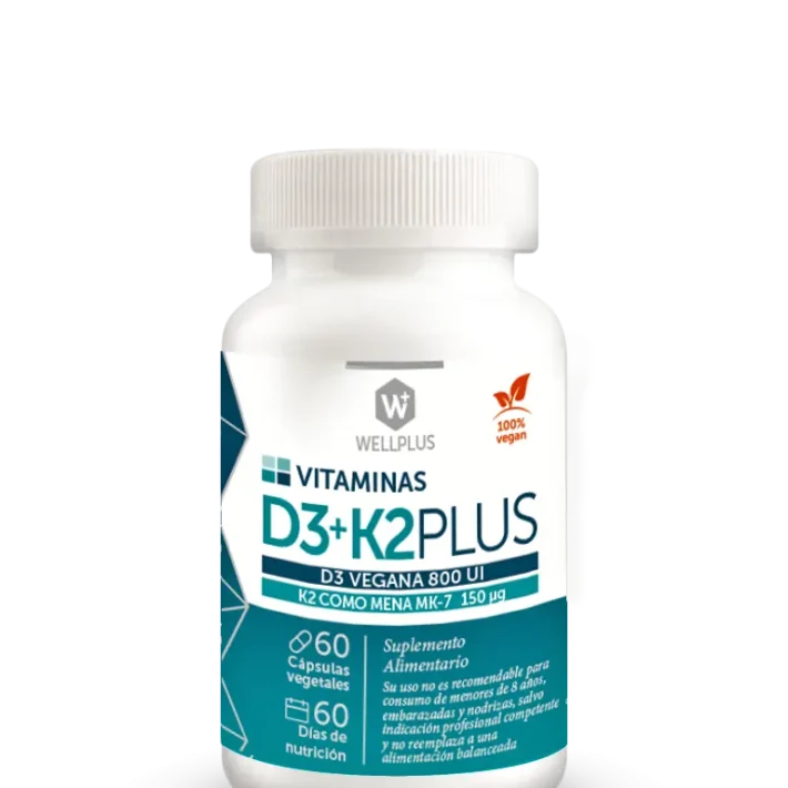 D3+K2 Plus 60 cápsulas Wellplus