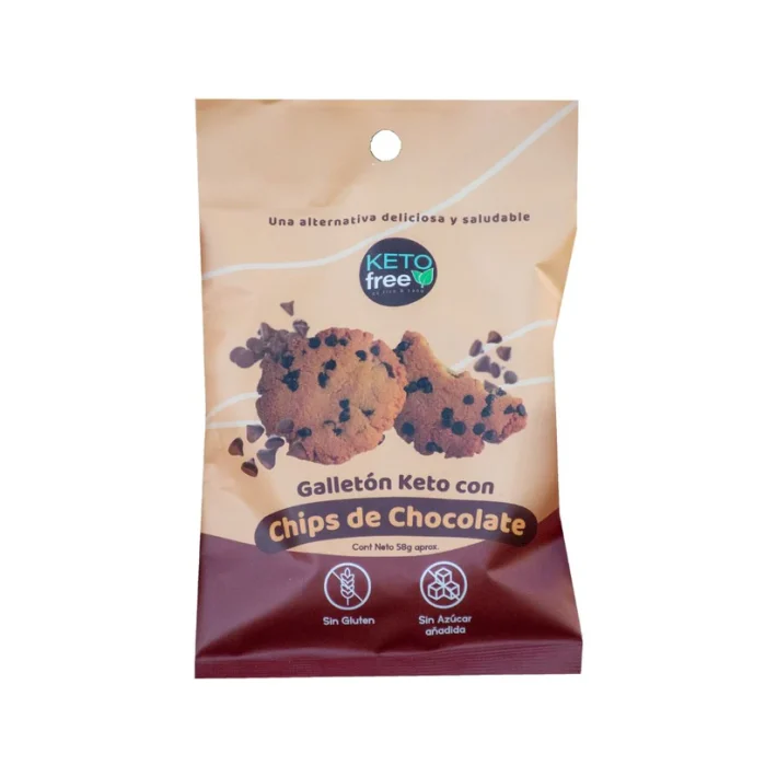 Galletón keto con chips de chocolate 58gr Keto Free