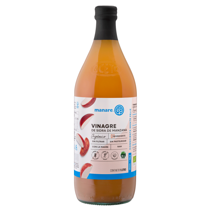 Vinagre de Sidra de Manzana Orgánico 1 Litro Manare
