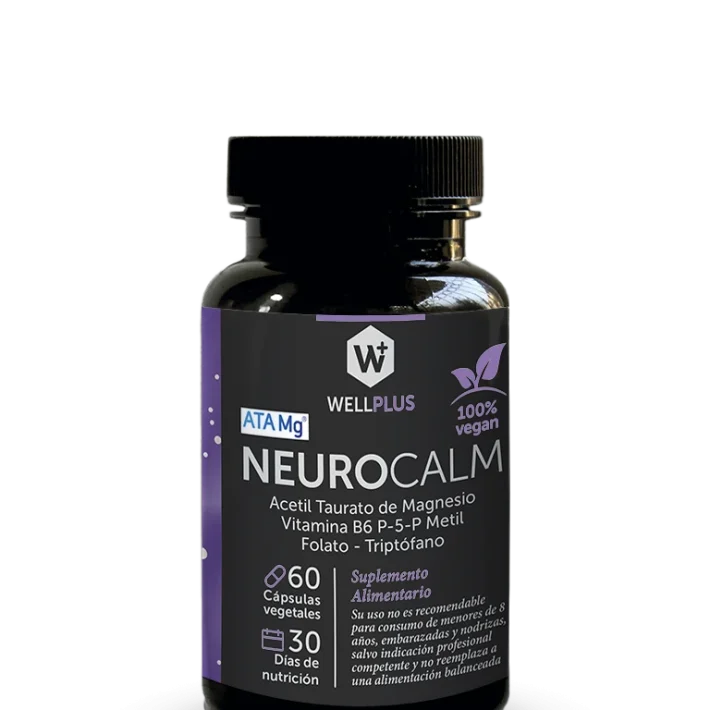 Neurocalm acetil vitamina B6 P-5-P metil folato L-triptófano 60 cápsulas wellplus
