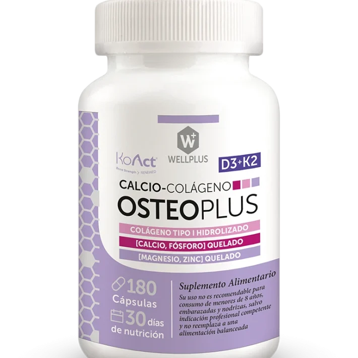 Osteoplus calcio-colágeno 180 cápsulas. Wellplus