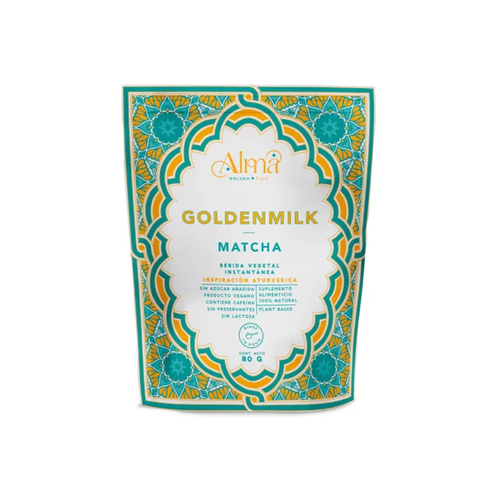 Leche Dorada en polvo con Matcha japonés y Maca blanca vegana 240gr