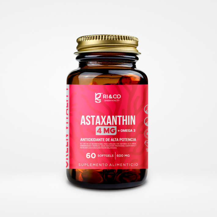Astaxanthin 4mg+Omega 3 60 cápsulas RiandCo