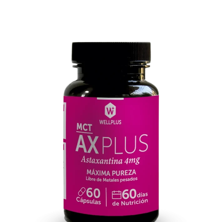 Astaxantina 4mg AX Plus 60 cápsulas Wellplus