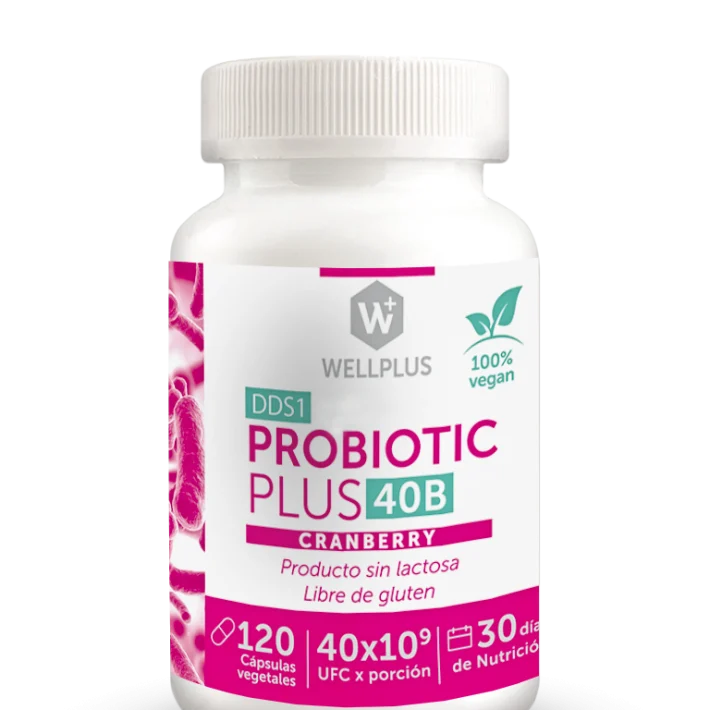 Probiotic Plus 40B Cranberry 120 cápsulas Wellplus