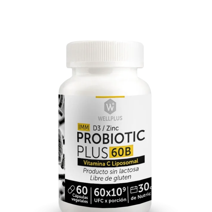 Probiotic Plus 60B D3/Zinc Vitamina C Liposomal 60 cápsulas Wellplus