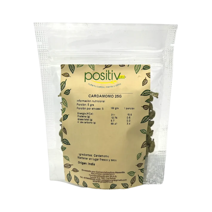 Semilla de Cardamomo 25gr Positiv