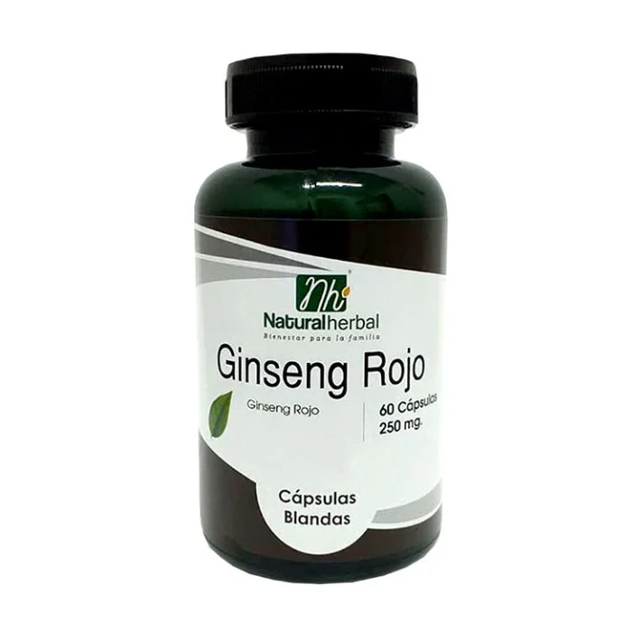 Ginseng Rojo - 60 Cápsulas 250 mg Natural Herbal