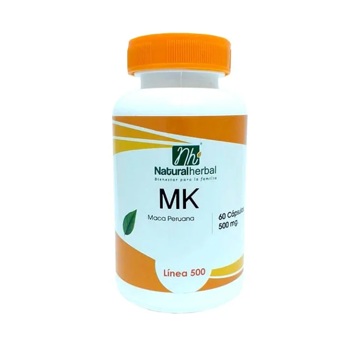 MK (Maca) 60 Cápsulas 500 mg Natural Herbal