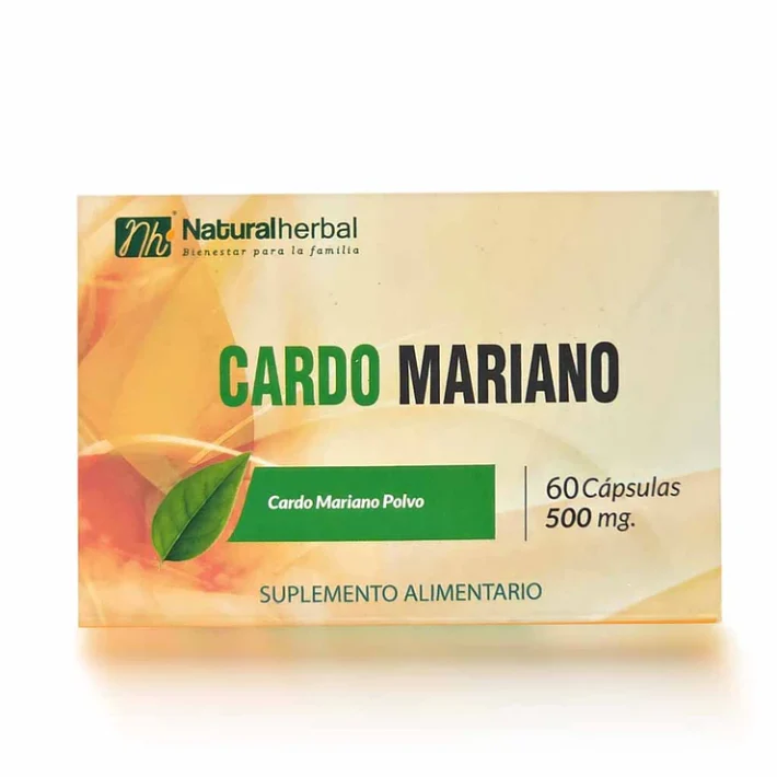 Cardo Mariano 60 Cápsulas 500 mg Natural Herbal