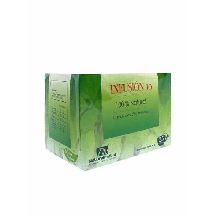 Infusión N° 10 - Natural Herbal 25 bls. 50 gr Digestión y Calma
