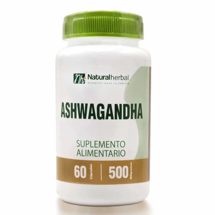 Ashwagandha 500 mg 60 cápsulas Natural Herbal
