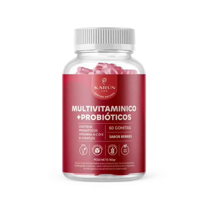 Gomitas Multivitamínico + Probióticos y Biotina 60 gomitas Karun life
