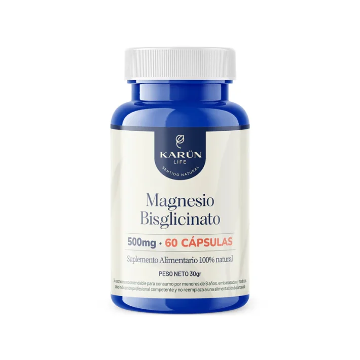 Magnesio Bisglicinato 500mg 60 cápsulas Karun life