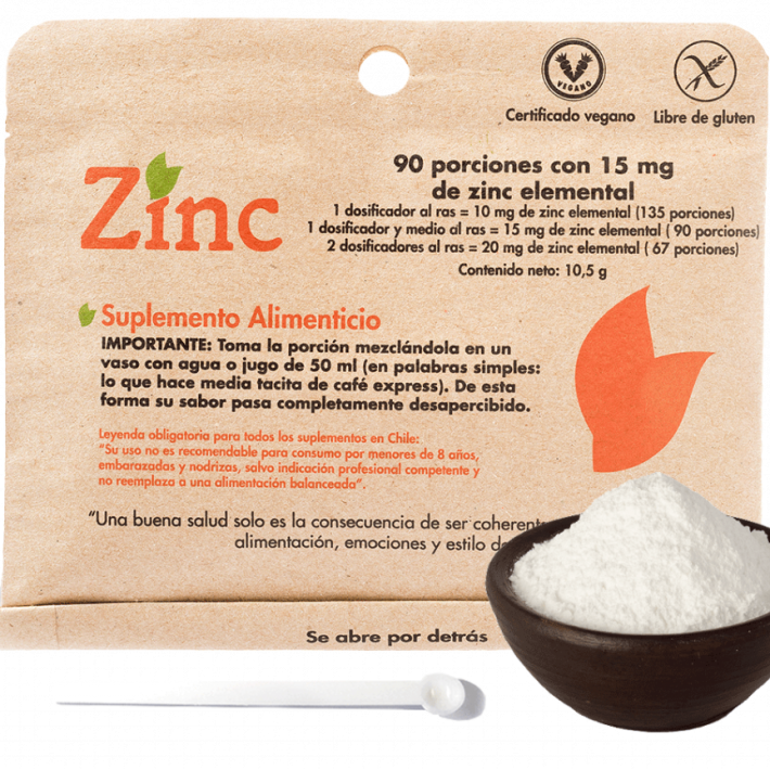 Zinc elemental 15 mg Dulzura Natural