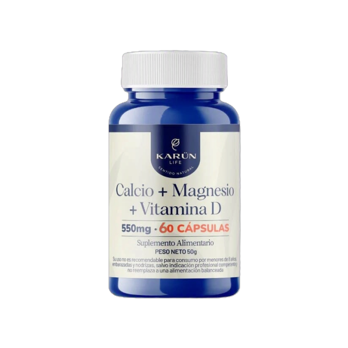 Calcio+Magnesio+Vitamina D 60 cápsulas 550 mg Karun life
