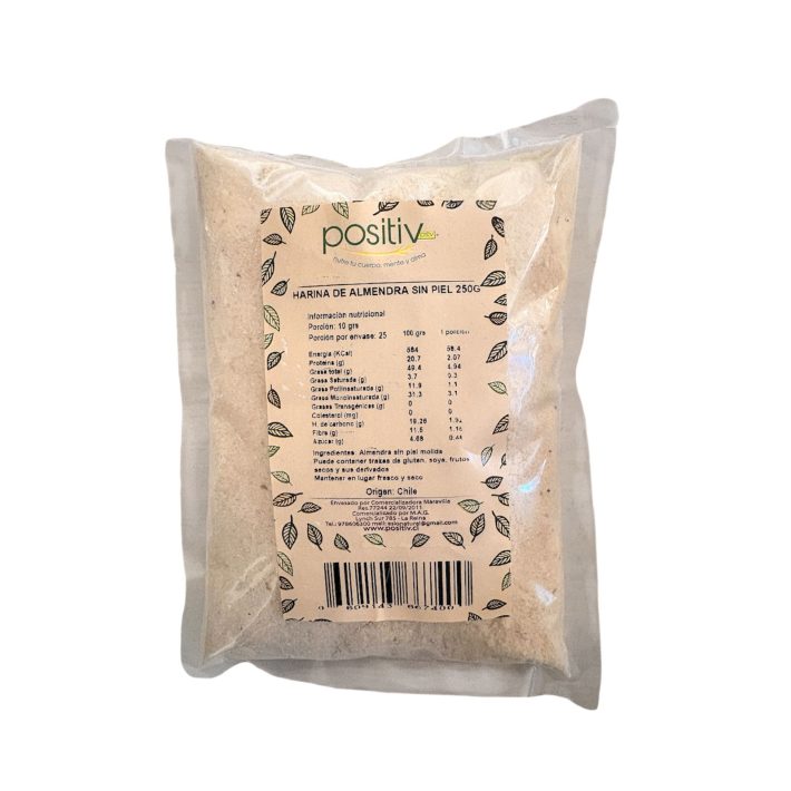 Harina de almendras sin piel 250gr Positiv