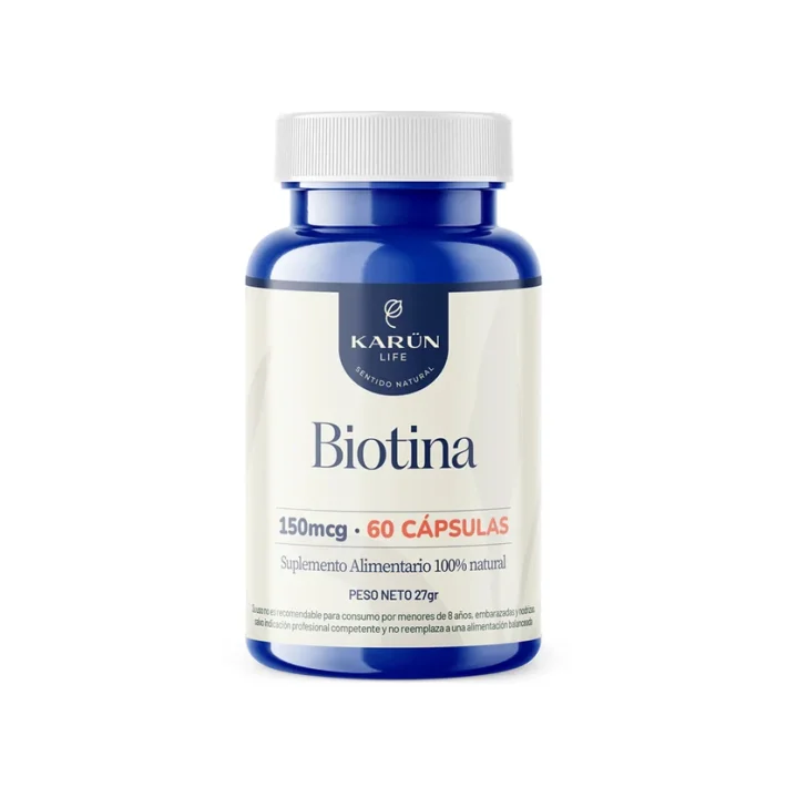 Biotina 150mcg 60 cápsulas Karun Life