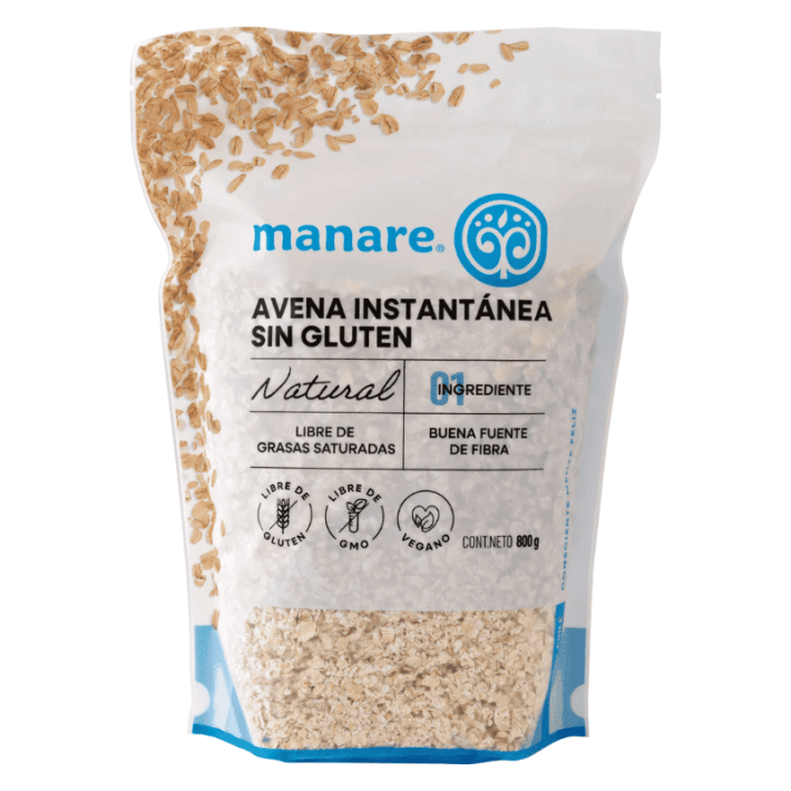 Avena Instantánea sin Gluten 800g Manare