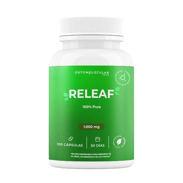 Releaf Ashwagandha 100 cápsulas 1000mg Ortomolecular