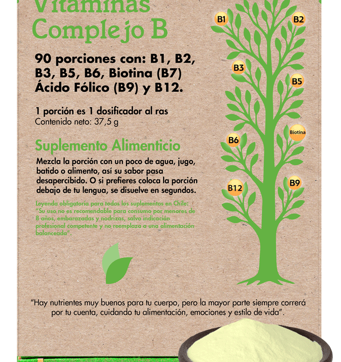 Complejo B Vitaminas 90 porciones Dulzura Natural